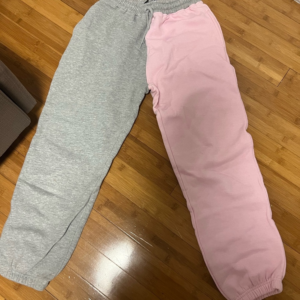 Womans Pink and Gray Sweatpants